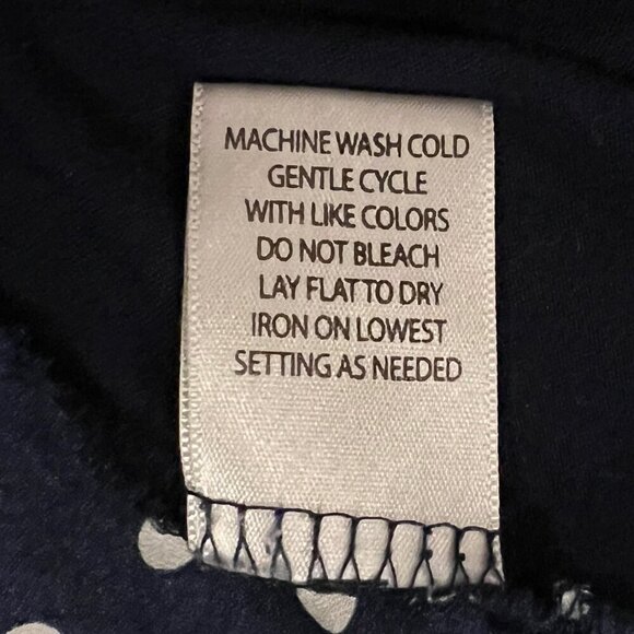 FENN WRIGHT MANSON Navy Blue Polka Dot Mixed Media Sleeveless Blouse Size Large - Picture 6 of 8